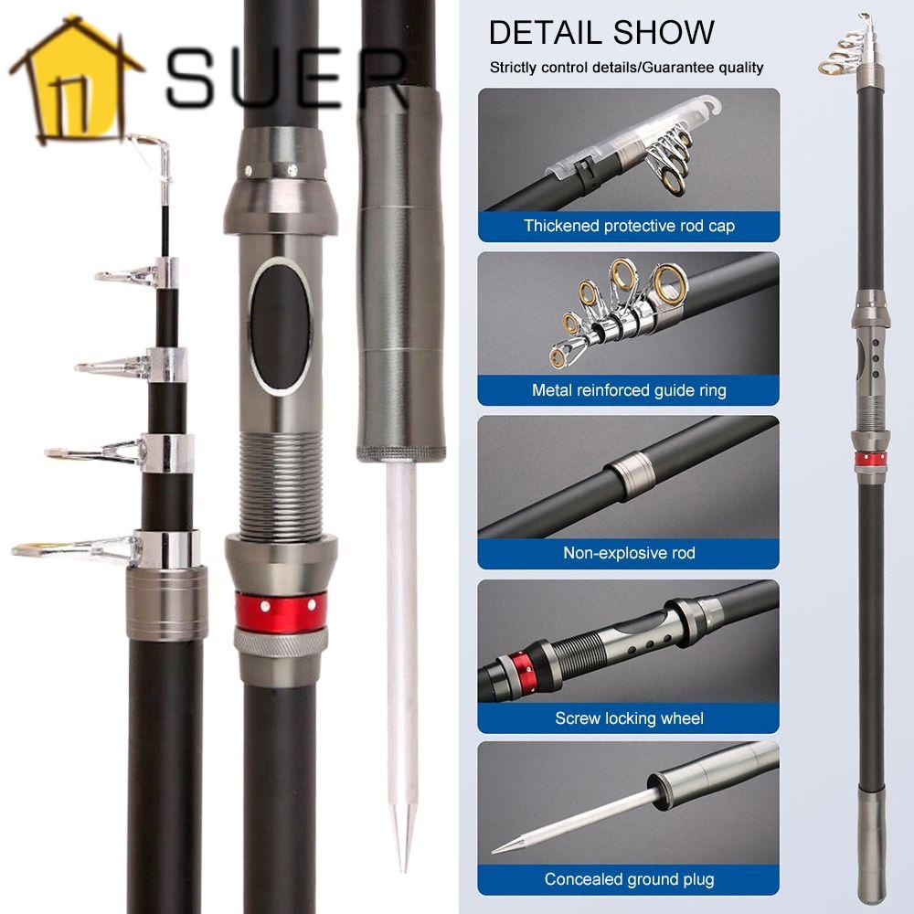 Suenin Cần Câu Cá Bằng Kim Loại Có Thể Thu Gọn Tiện Dụng Khi Đi Du Lịch