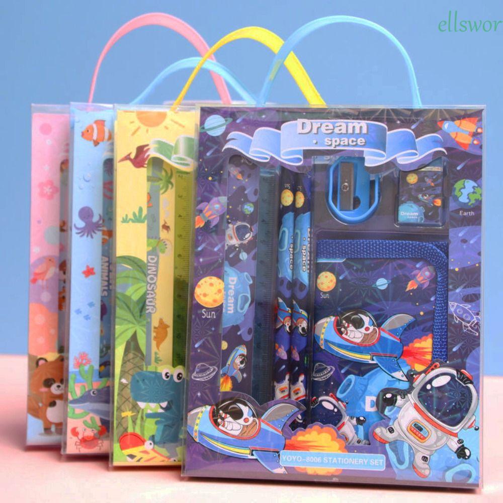 Bộ Dụng Cụ Học Tập 6 Trong 1 Sáng Tạo Cho Bé