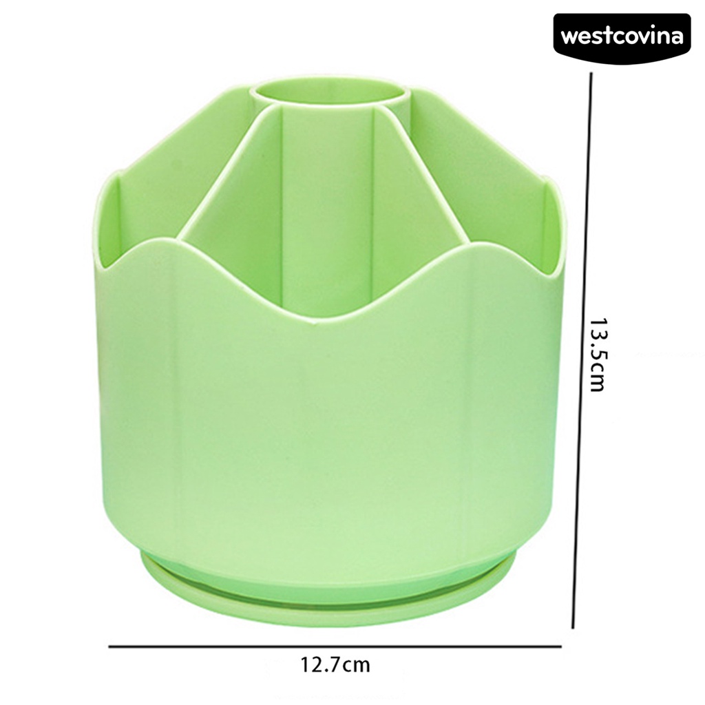 [WSTN]✎Giá Đỡ Bút Bằng Nhựa 6 Ngăn Xoay 360 Độ Đa Năng Tiện Dụng Cho Gia Đình