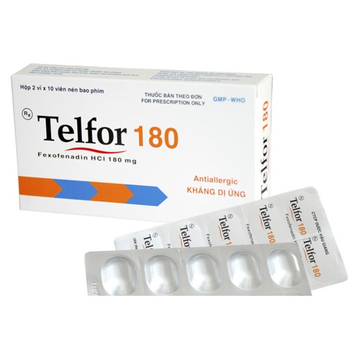 Telfor 180 Hộp 2 vỉ x 10 viên, DHG, Công ty Cổ phần Hậu Giang