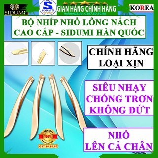 Bộ nhíp nhổ lông nách cao cấp nhổ lông mày loại xịn hàn quốc chính hãng Sidumi nhíp nhổ râu ria mép tóc bạc chống trơn