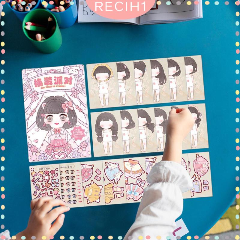 Sticker Dán Trang Trí Sách Hình Công Chúa Nhiều Màu Sắc Cho Bé Gái 3 Tuổi