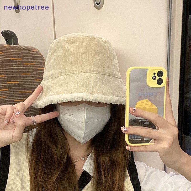 Mũ Bucket Chất Liệu Lông Ấm Áp Thời Trang Cho Nữ