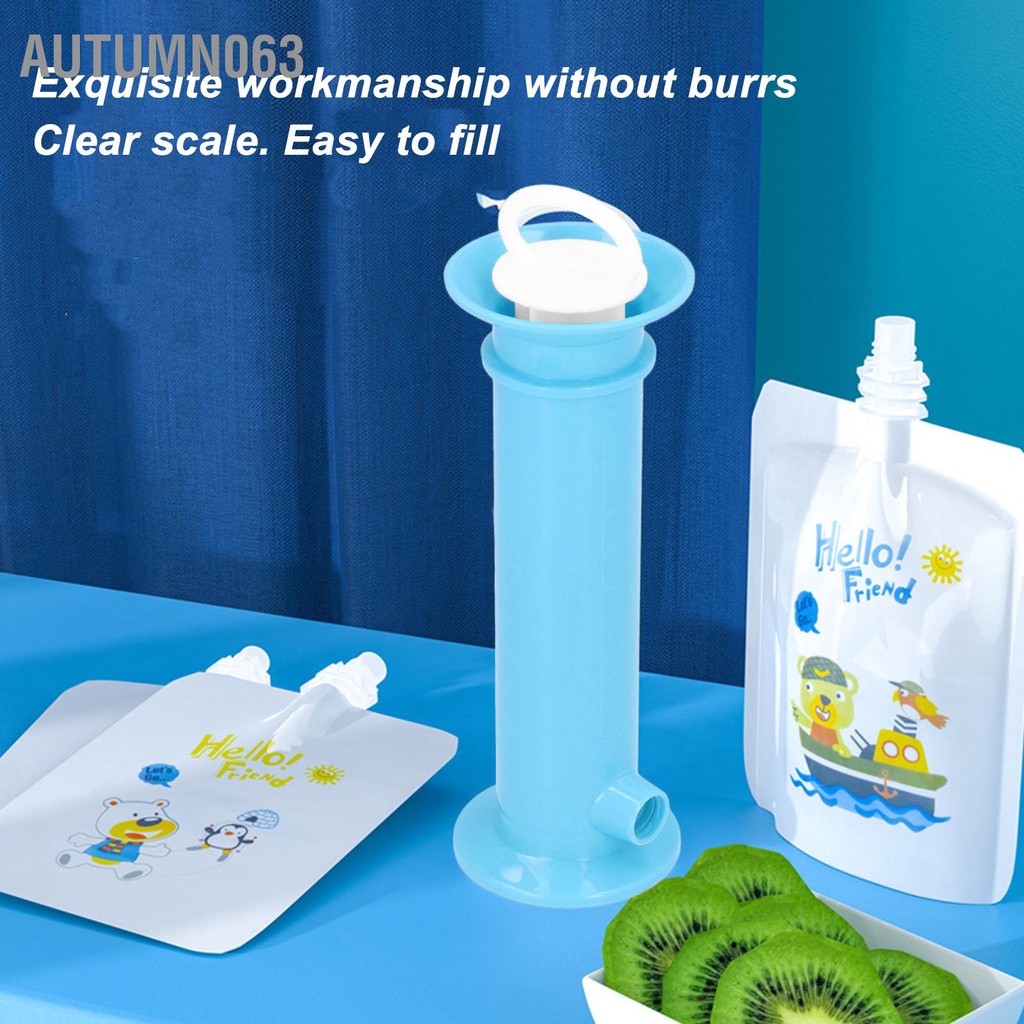 Autumn063 Bộ 7 Túi Đựng Thức Ăn Cho Bé Máy Làm Màu Tinh Khiết Trái Cây Ép Puree Chất Độn Trẻ Em