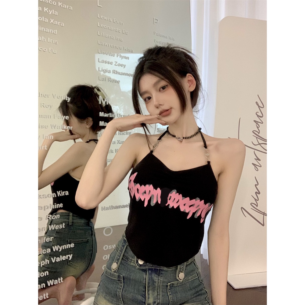 Bộ Áo Hai Dây Phối Quần Short Thời Trang Mùa Hè Quyến Rũ Cho Nữ