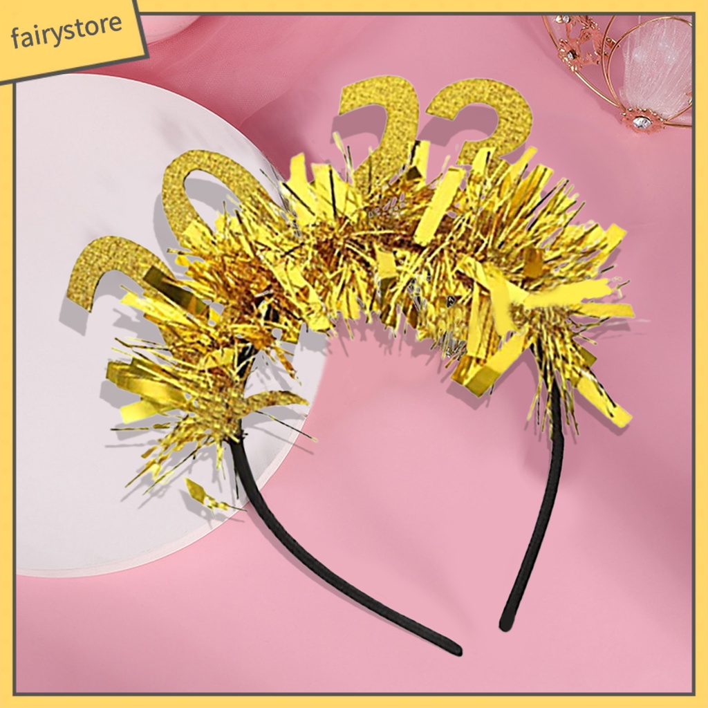 Băng Đô Cài Tóc Co Giãn Chống Trượt Trang Trí Hình Ngôi Sao Năm Mới