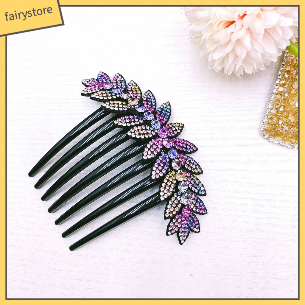 Lược Cài Tóc Hình Hoa Đính Đá Sang Trọng Cho Cô Dâu
