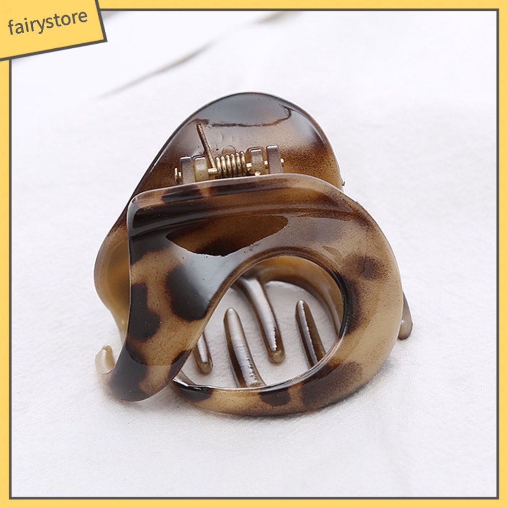 Kẹp Tóc Càng Cua Lớn Bằng Nhựa Trong Suốt Co Giãn Chống Trượt