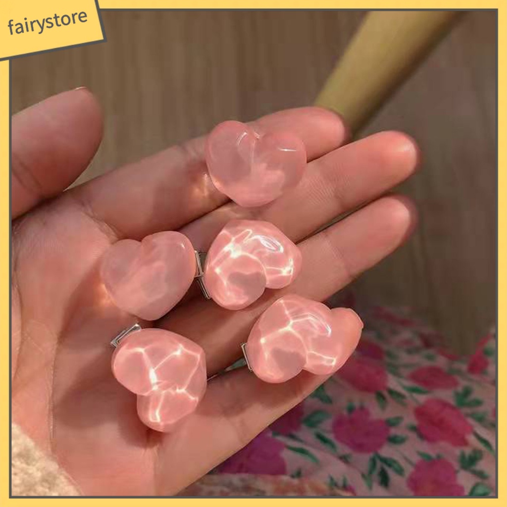 Kẹp Tóc Hình Trái Tim / Hoa Hồng / Nơ / Bướm Dễ Thương Chống Trượt Thời Trang Mùa Hè Cho Nữ