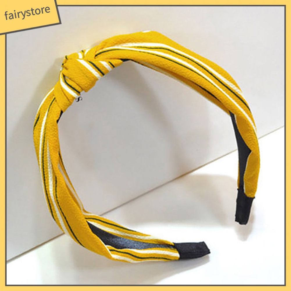 Băng Đô Thắt Nút Chéo Họa Tiết Hoa / Kẻ Sọc / Chấm Bi Thời Trang Cho Nữ