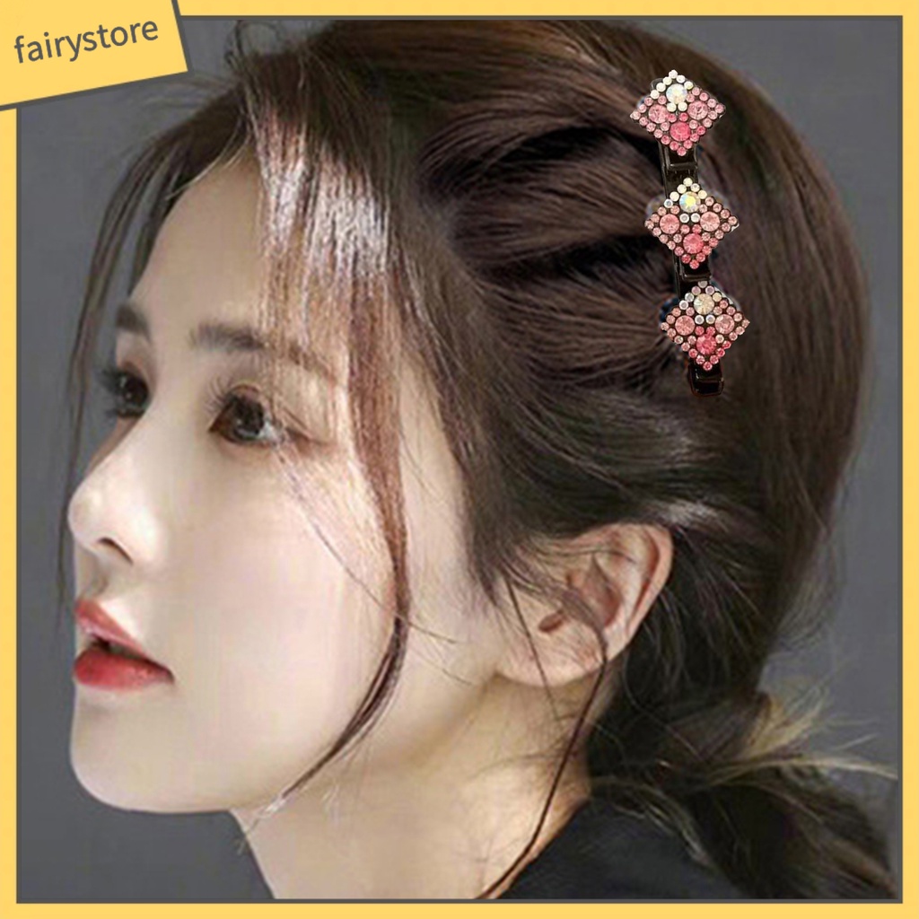 Bộ 2 Kẹp Tóc Bằng Acrylic Màu Sắc Lấp Lánh Chống Trượt Thân Thiện Với Da Dễ Sử Dụng