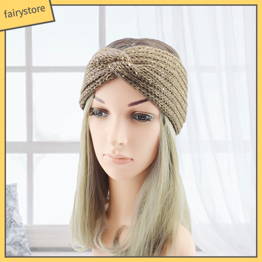 Băng Đô Dệt Kim Co Giãn Màu Trơn Thấm Hút Mồ Hôi Trọng Lượng Nhẹ Dành Cho Nữ