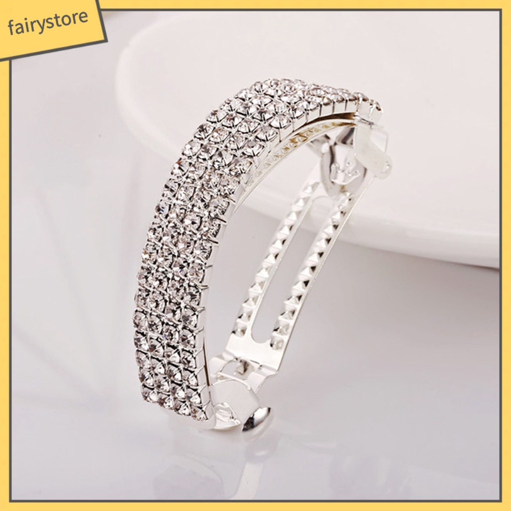 [FRO] Kẹp Tóc Vòm Đính Đá Pha Lê Tinh Tế Thủ Công Mịn Màng Mạnh Dùng Hàng Ngày