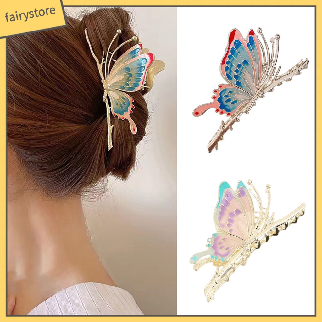 Kẹp Tóc Ba Chiều Co Giãn Chống Trượt Tươi Mới Với Răng Dùng Trang Trí Quần Áo Cho Nữ