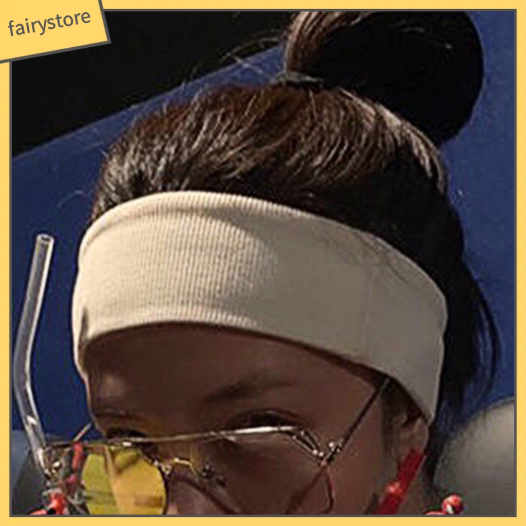 Băng Đô Dệt Kim Unisex Mềm Mại Co Giãn Thoáng Khí Màu Trơn Thời Trang