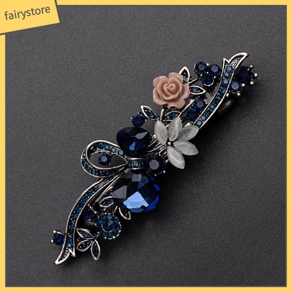 Kẹp Tóc Hình Lá Bằng Hợp Kim Chống Trượt Phong Cách Vintage Đa Năng