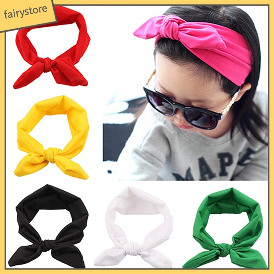 Băng Đô Tai Thỏ Co Giãn Cho Bé Gái