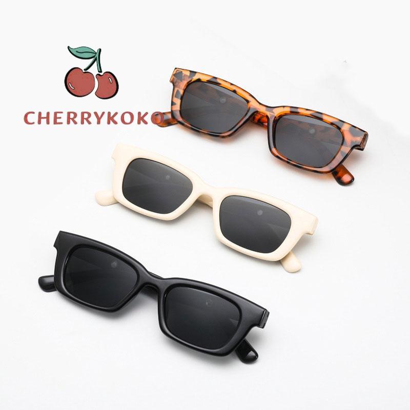 🍒🍒CHERRYKOKO Kính râm nam nữ thời trang retro đi biển mẫu mới Màu đen phong cách cá tính siêu ngầu