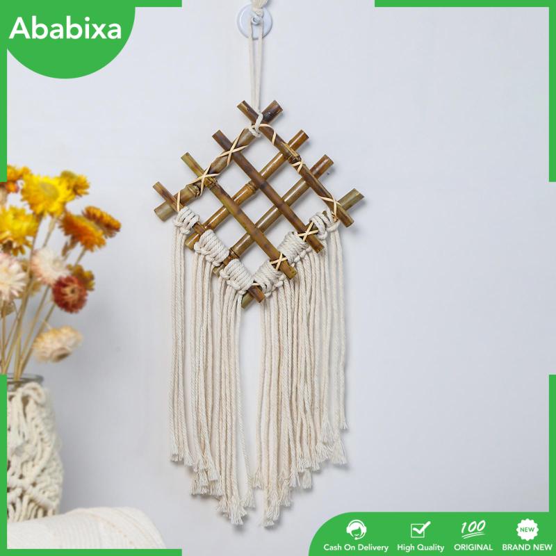 Phụ Kiện Treo Tường Trang Trí Bằng Gỗ Đan Tay Phong Cách Bohemian