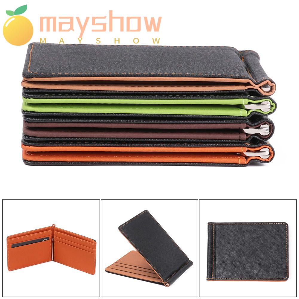 Ví Da PU Gập Đôi Siêu Mỏng Đựng Thẻ / Tiền Dành Cho Nam Giới