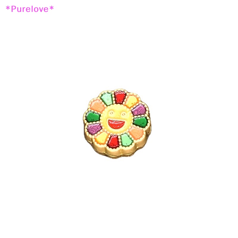 Set 2 Móc Khóa / Vòng cổ Tráng Men Hình Hoa Hướng Dương Xinh Xắn Mới