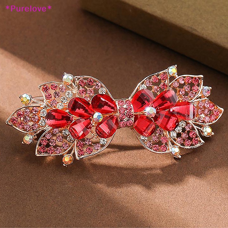 Kẹp Tóc Đính Đá Zircon Lấp Lánh Phong Cách Vintage Thời Trang Mới