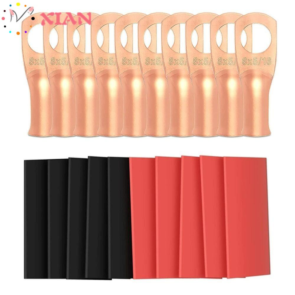 Set 10 Đầu Nối Dây Điện Bằng Đồng Chịu Nhiệt Kèm Vòng Co Nhiệt