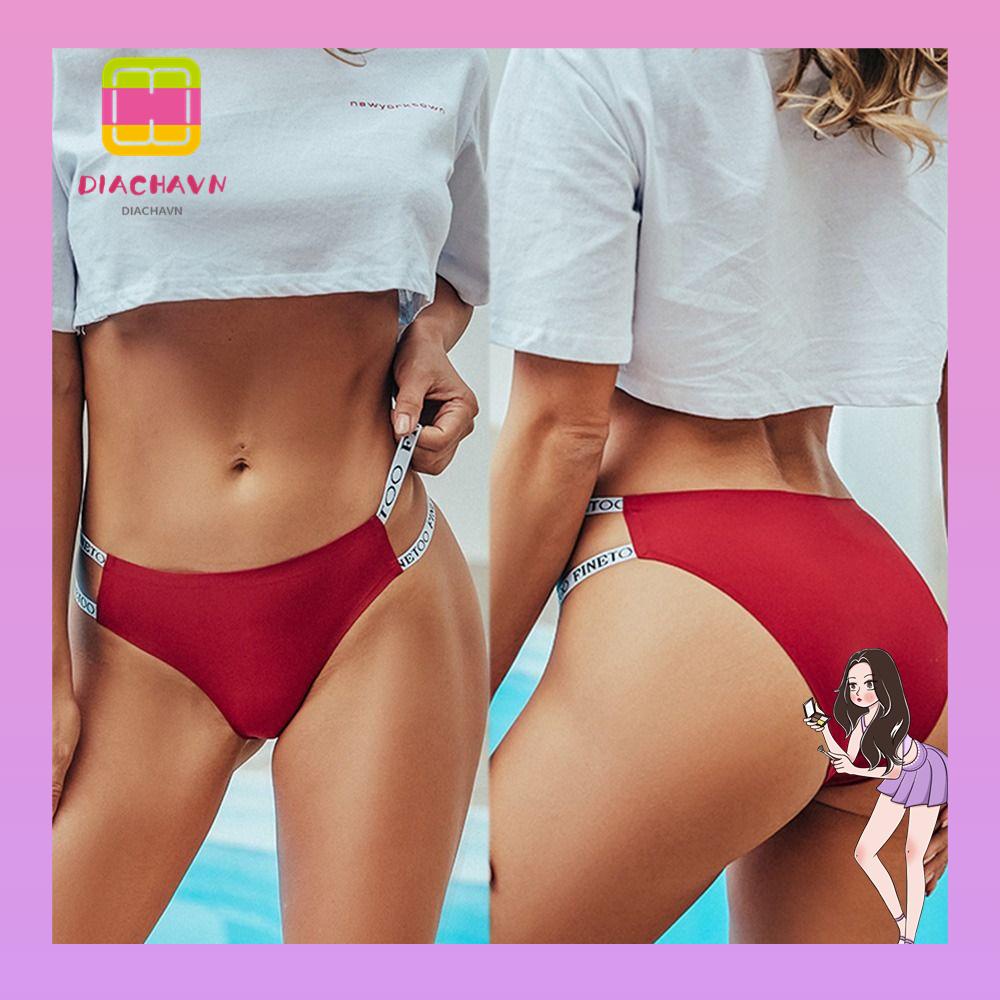 Quần Lót Satin Lưng Thấp Không Đường May Quyến Rũ Cho Nữ