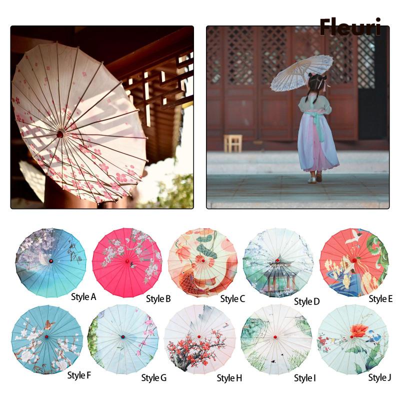 Dù Giấy Dầu 32 inch Dùng Hóa Trang Tiệc Cưới Phong Cách Trung Hoa