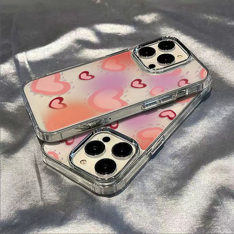 ✅Ốp Điện Thoại Dẻo Họa Tiết Trái Tim Đơn Giản Thời Trang Chống Sốc Cho iPhone12 / 13 14pro11max87