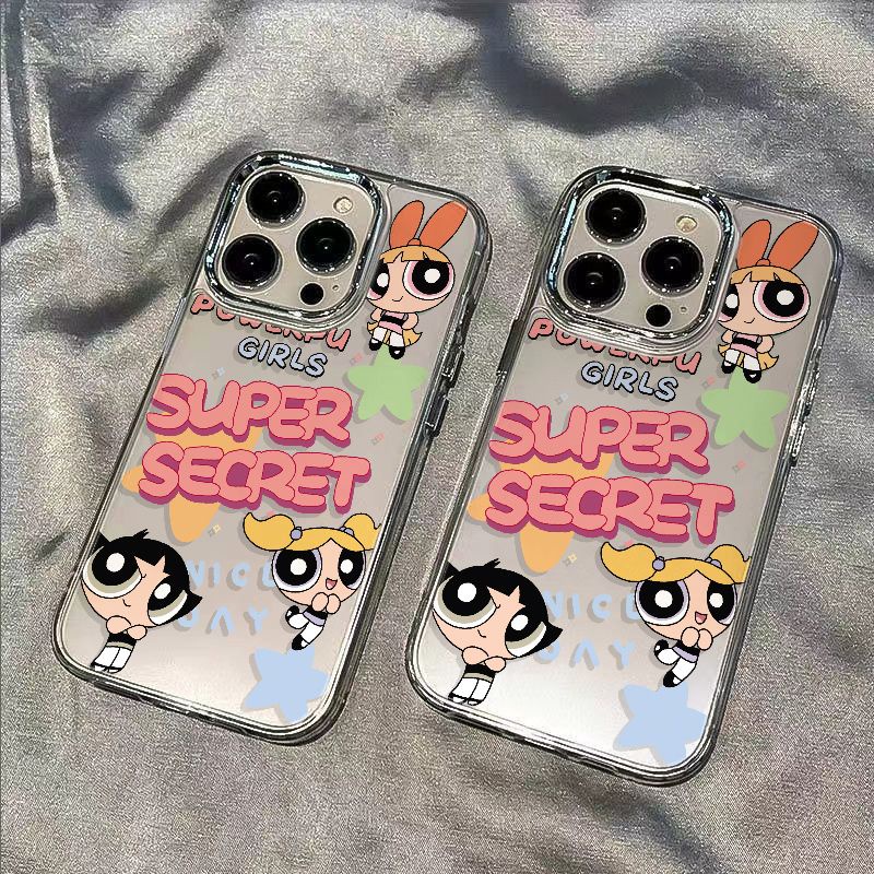 ✅Ốp Điện Thoại Mềm Chống Sốc Hình Nữ Cảnh Sát Cho Iphone 14pro 11iPhone12max plus Apple 7 / Powerpuff Girls 138 9DXD