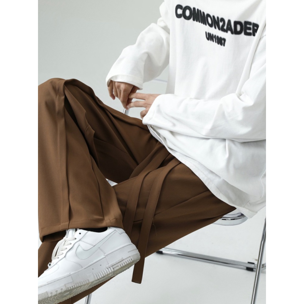 Quần Dài Ống Rộng Phong Cách Hàn Quốc Năng Động Dành Cho Nam