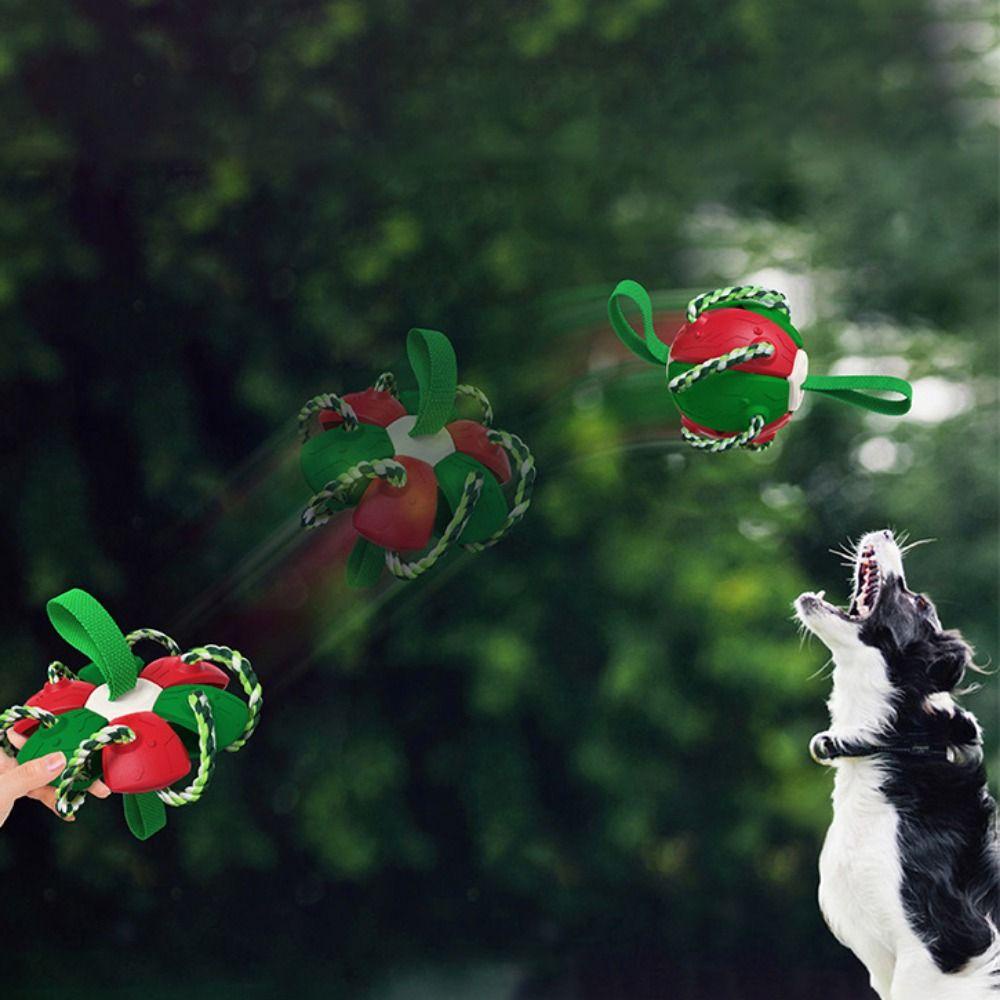 Quả Bóng Đá Bằng Nhựa Có Thể Gấp Lại Chống Mài Mòn Dùng Làm Đồ Chơi Tương Tác Cho Cún Cưng GIOVANNI