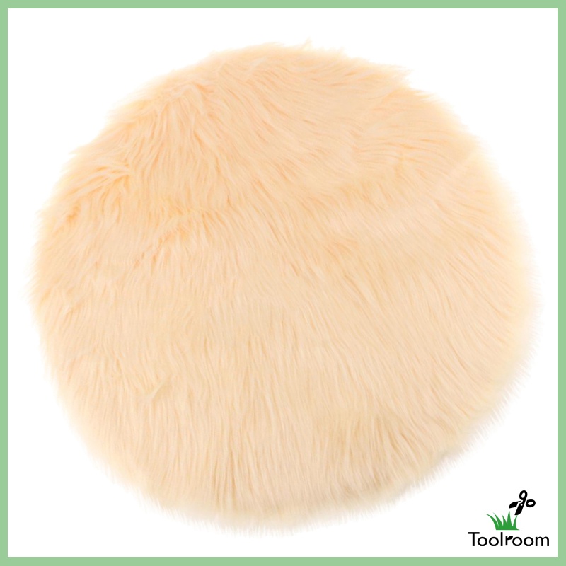 Vỏ Bọc Ghế Ngồi Giả Lông Xù Màu Trắng Trang Trí Phòng Ngủ