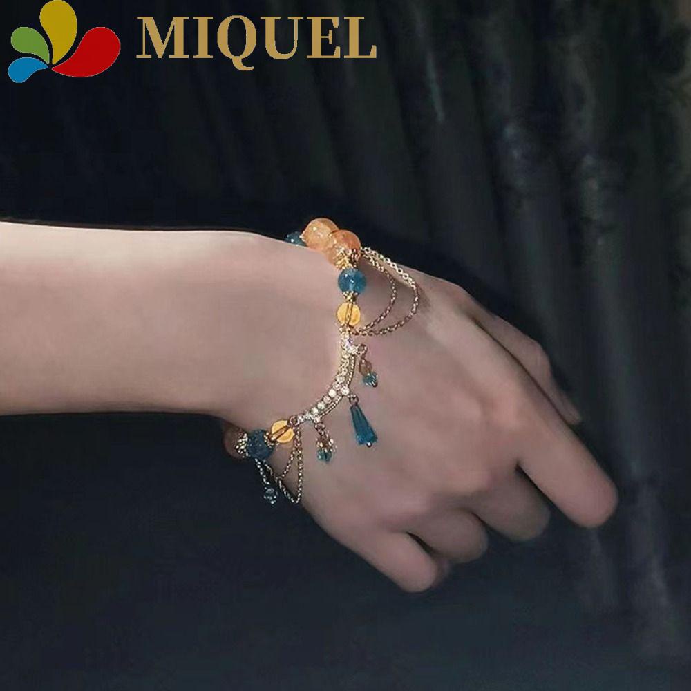 Vòng Tay Hợp Kim Đính Hạt Đơn Giản Phong Cách Vintage Thanh Lịch Cho Nữ