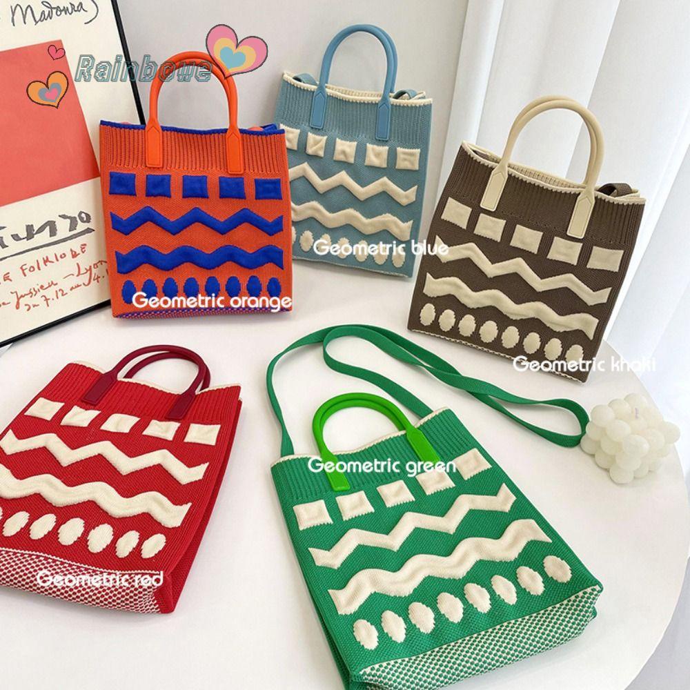 Túi Xách Mua Sắm Màu Sắc Cầu Vồng Có Thể Tái Sử