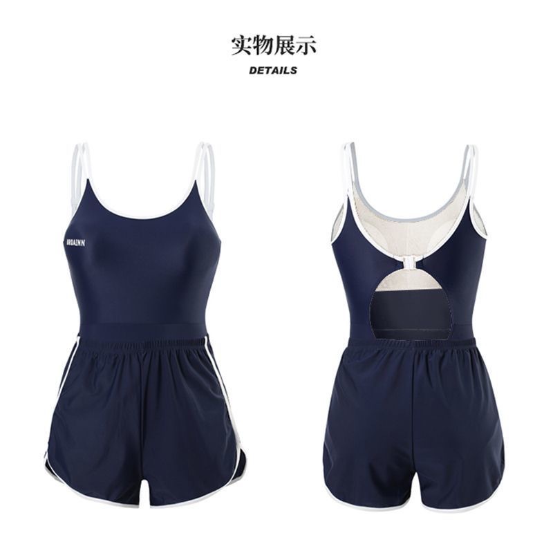 Đồ Bơi Một Mảnh Nâng Ngực Che Bụng Phong Cách Retro Đơn Giản Cho Nữ