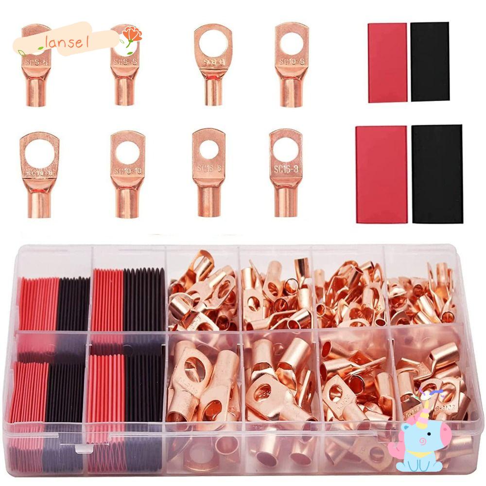 Set 100 Đầu Nối Dây Điện Bằng Đồng 4 Loại 8 Kích Cỡ Chuyên Dụng Chất Lượng Cao