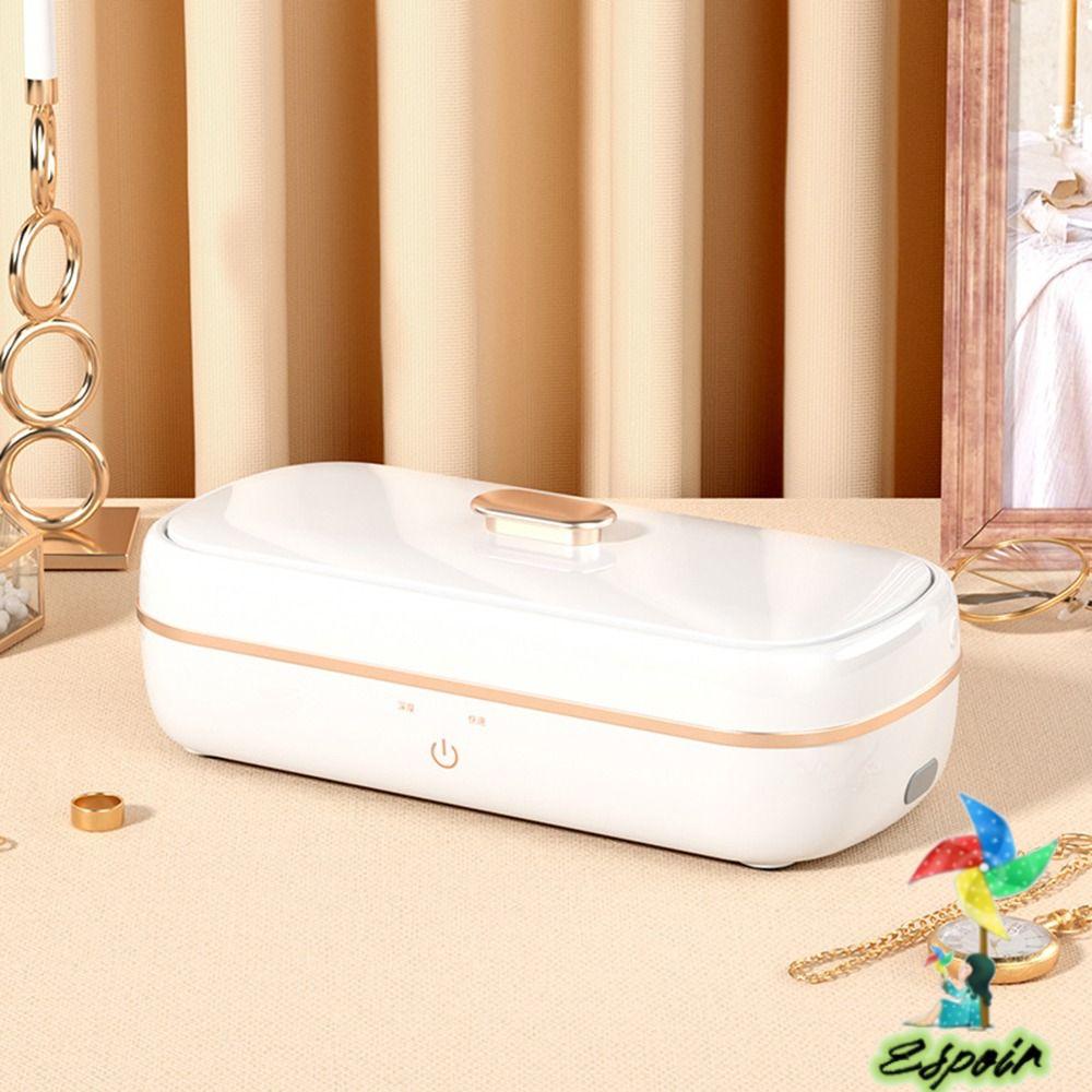 ESPO Máy Vệ Sinh Trang Sức Siêu Âm Màu Trắng Tiếng Ồn Thấp 47KHZ 350ML Bằng Thép Không Gỉ