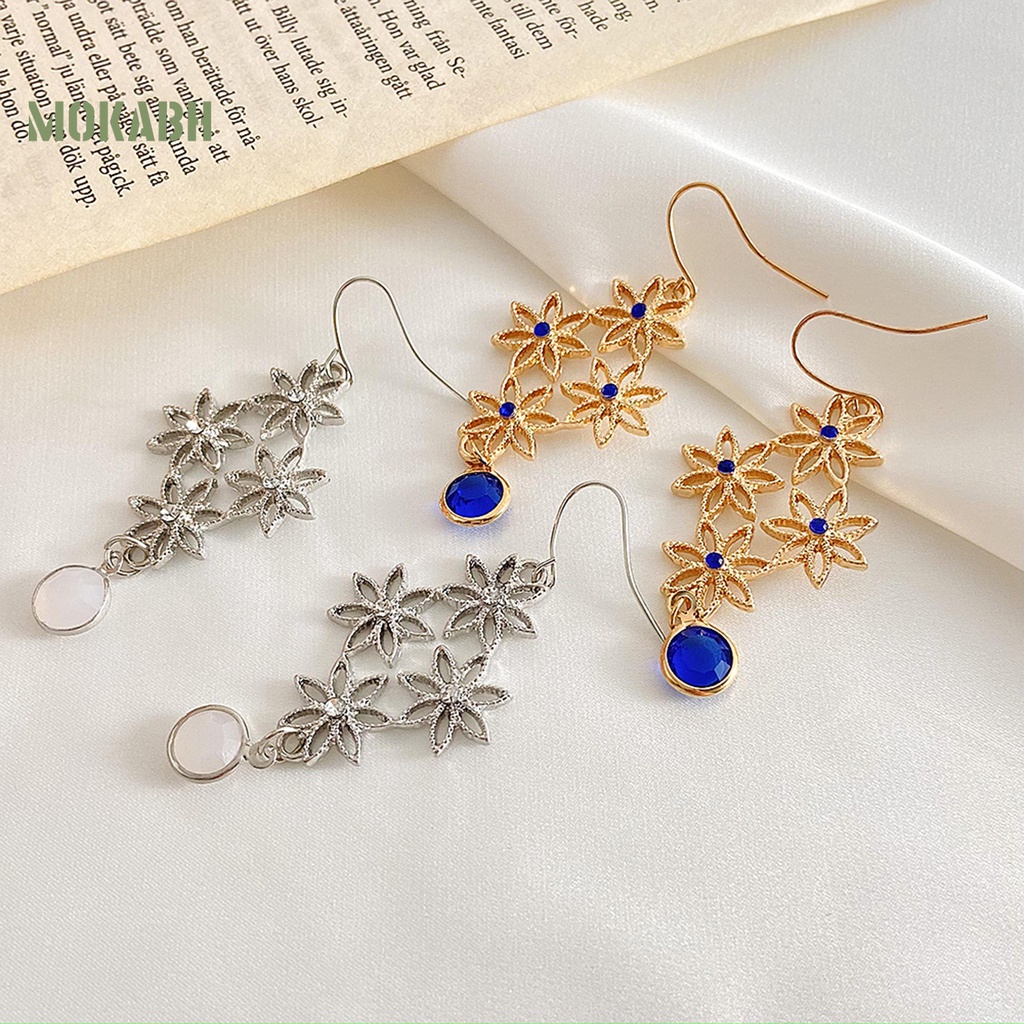 1 Đôi Bông Tai Móc Hình Hoa Rỗng Theo Phong Cách Bohemian