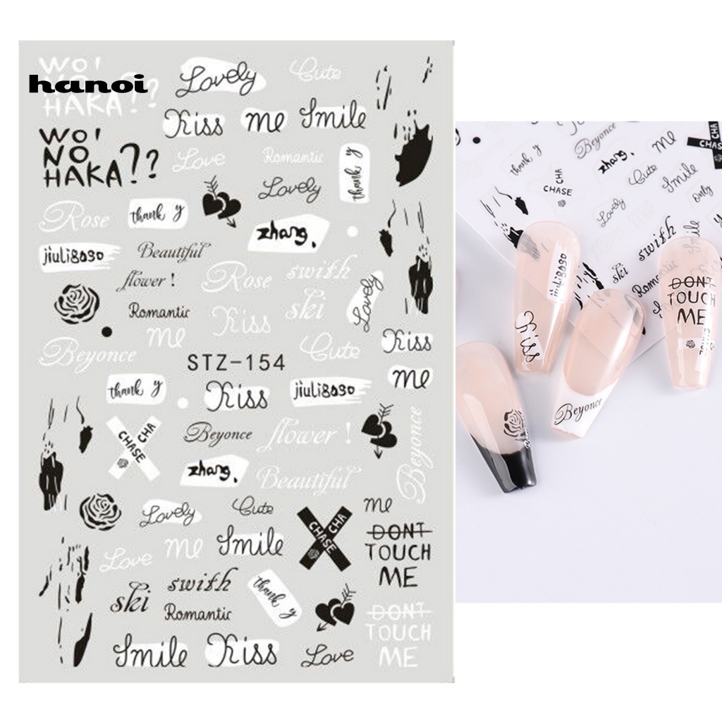 Bộ 3 Tấm Sticker Dán Móng Tay Vẽ Hoa Phong Cách Trung Quốc