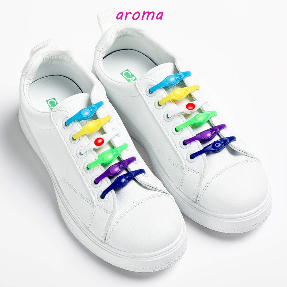 AROMA Set 12 Dây Buộc Giày Co Giãn Tiện Lợi Cho Nam