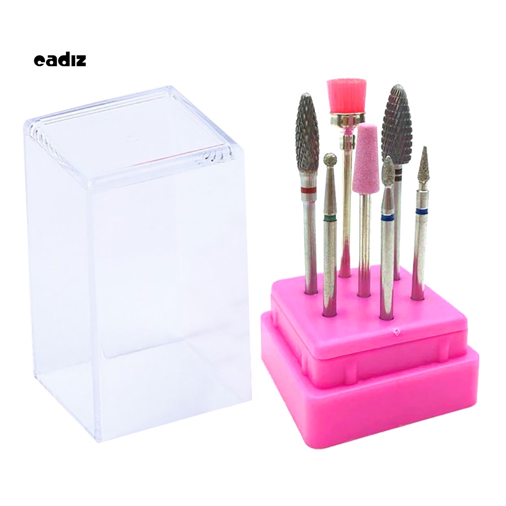 Bộ 7 Mũi Khoan Móng Tay Bằng Thép Vonfram Tiện Dụng Bits