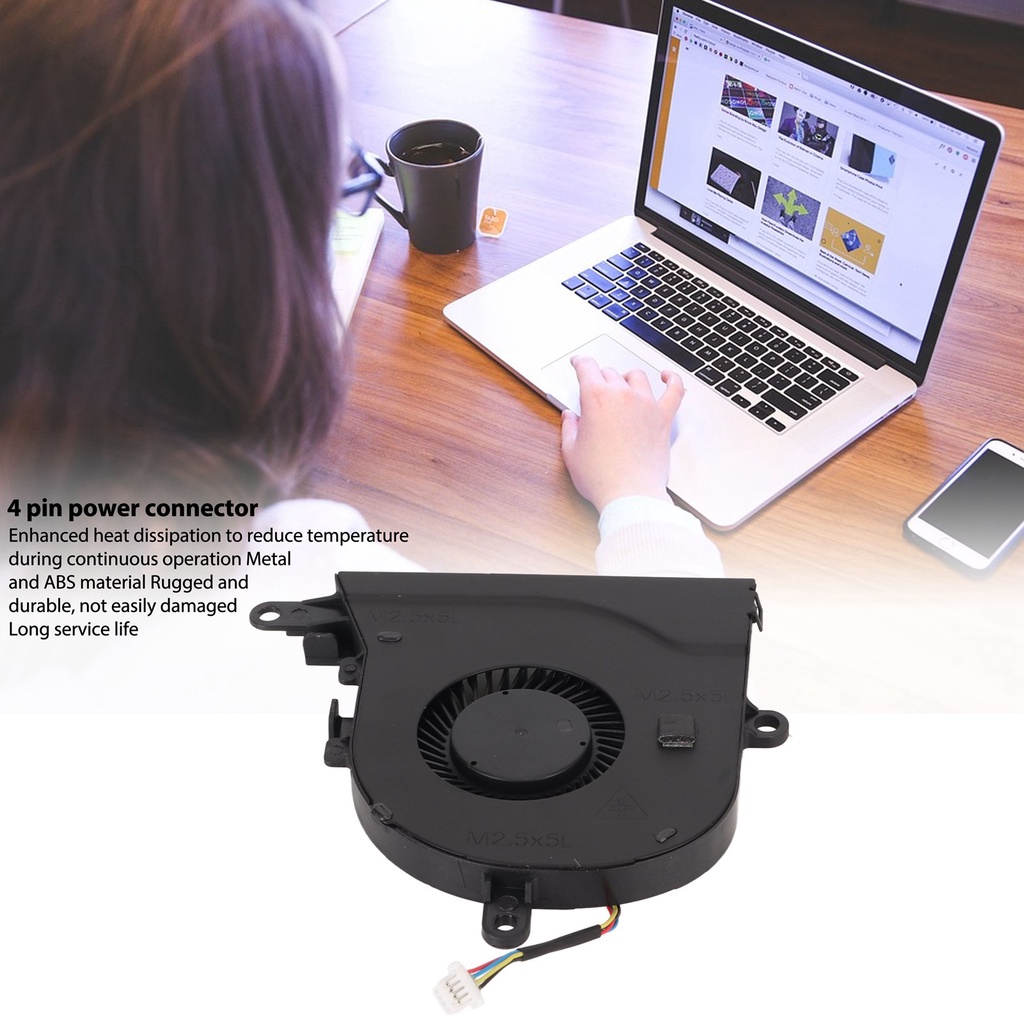 Quạt Tản Nhiệt CPU 4 Pin Kết Nối Nguồn Thay Thế Chuyên Dụng Cho Dell Inspiron 15 3501 3505 3595 3585 3593