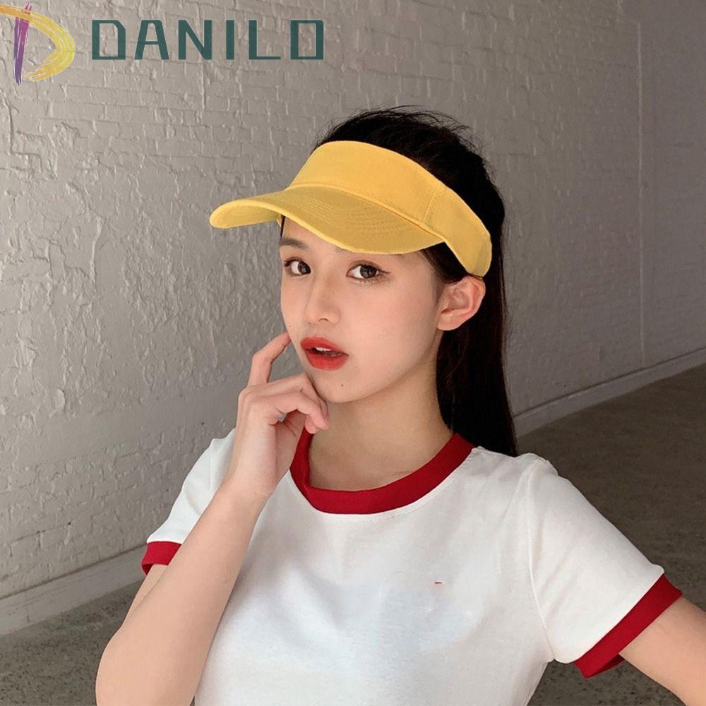 Mũ Lưỡi Trai Nửa Đầu Chống Nắng Chống Tia UV Màu Trơn Thời Trang Đường Phố Cho Nữ