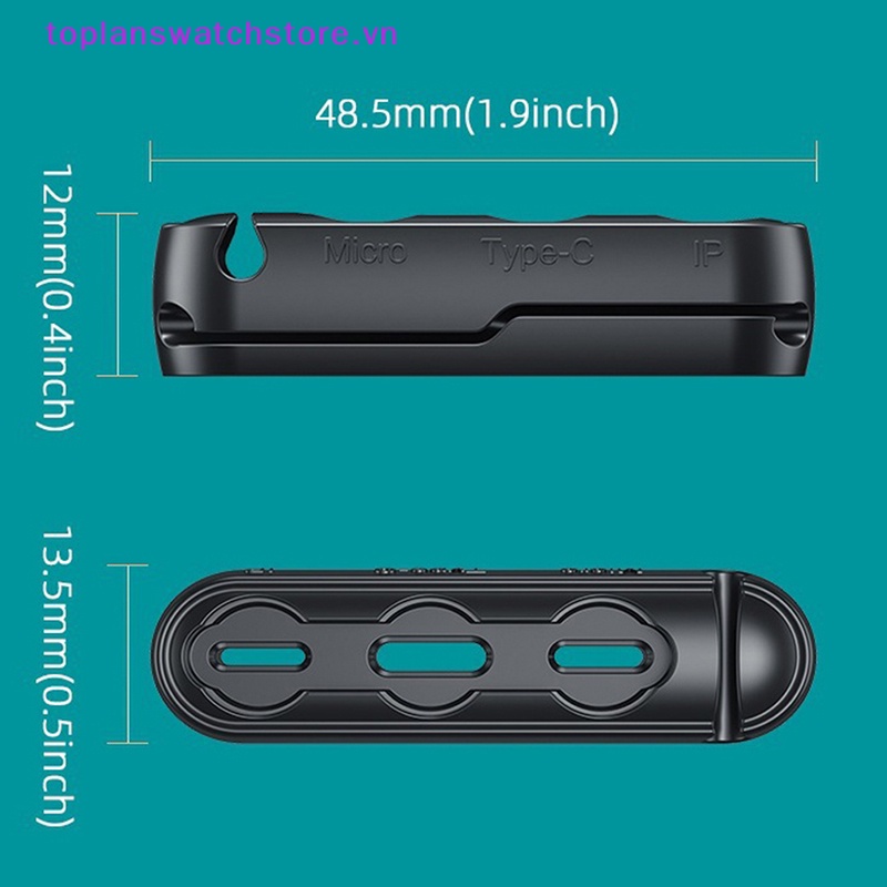 Hộp Đựng Cáp Sạc Từ Tính Màu Đen Nhỏ Gọn