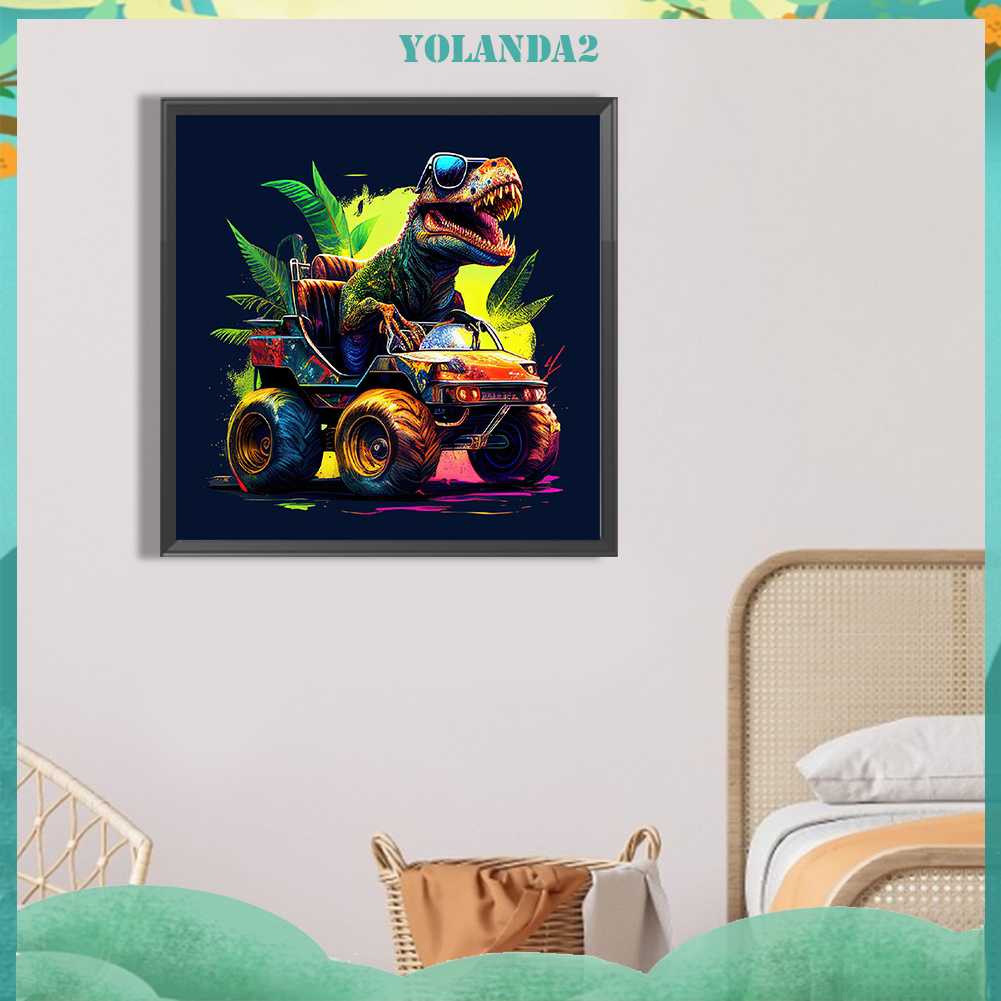 Tranh Đính Đá Kim Cương Toàn Bộ 5D DIY Hình Khủng Long