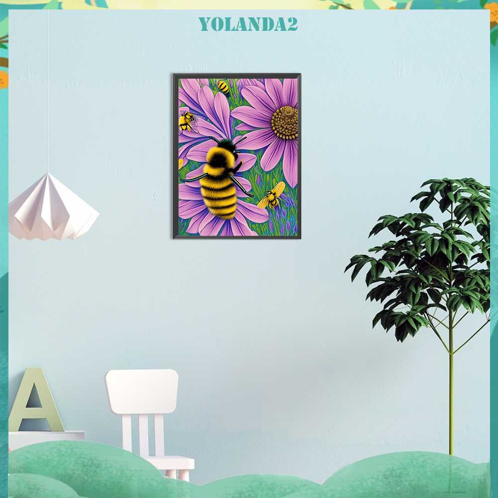 Tranh Đính Đá Kim Cương Toàn Bộ 5D DIY Hình Vẽ Con Ong