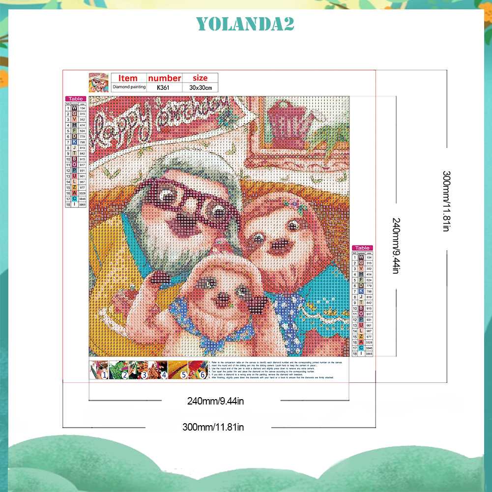 Tranh Đính Đá Kim Cương Toàn Bộ 5D DIY Hình Vẽ Con Lười