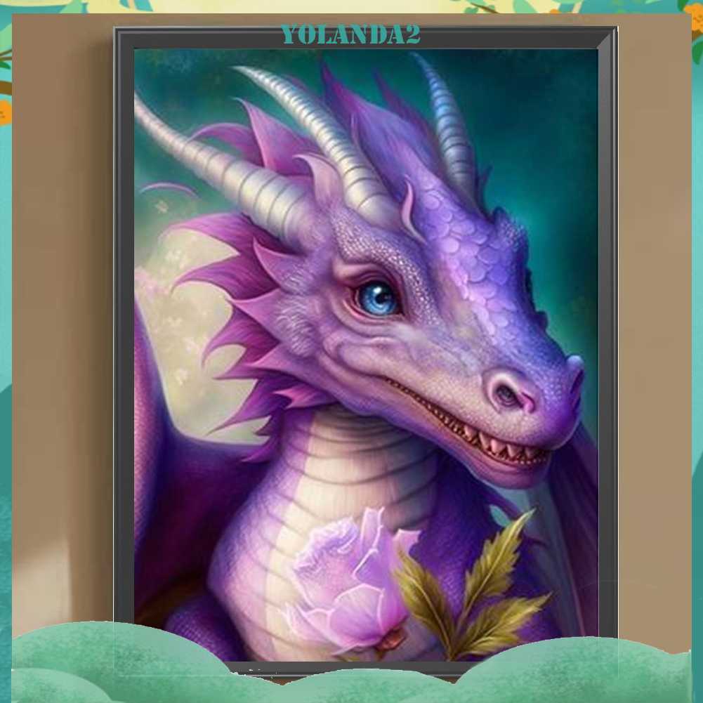 Tranh Đính Đá Kim Cương Toàn Bộ 5D DIY Hình Vẽ Khủng Long